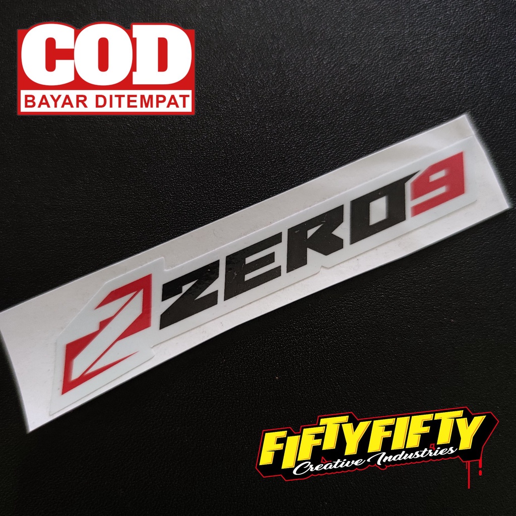 Stiker Print Cut ZERO NINE Stiker Printing Laminasi Glossy Tahan Air Stiker Motor Mobil Helm Sudah Membentuk Pola Desain