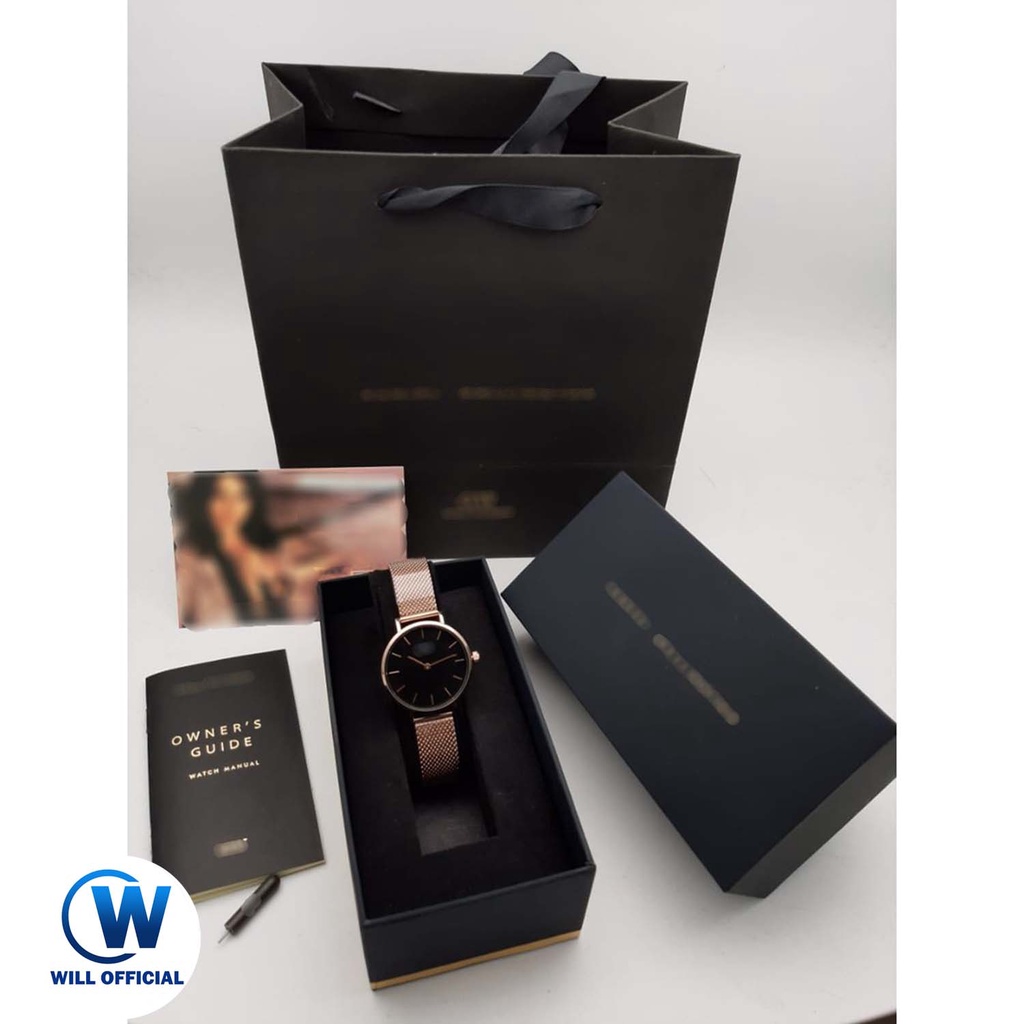 GROSIR JAM TANGAN WANITA DW PREMIUM PETITE PASIR RANTAI STAINLESS DIAMETER 3 CM || JAM TANGAN FASHIO