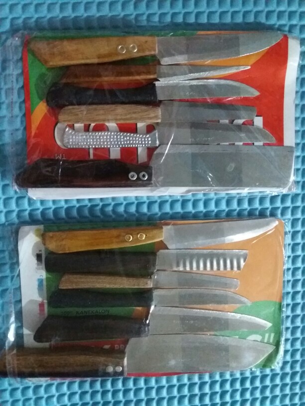 Paket Pisau Super Hemat Isi 6 Anti Karat Tajam (lancip)