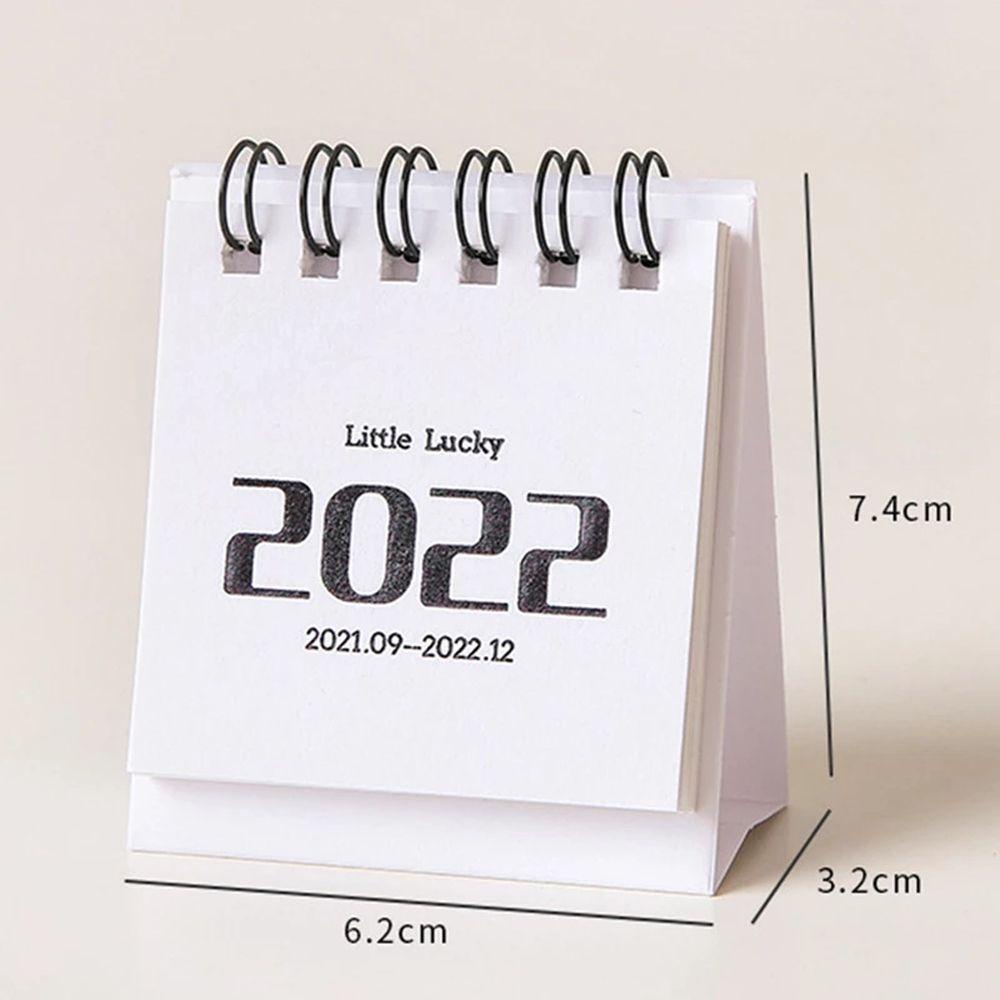 Lanfy 2021-2022 Kalender Perlengkapan Kantor Non-printed Daily Jadwal Berdiri Sendiri Dekorasi Desktop Agenda Organizer Coil Calendar