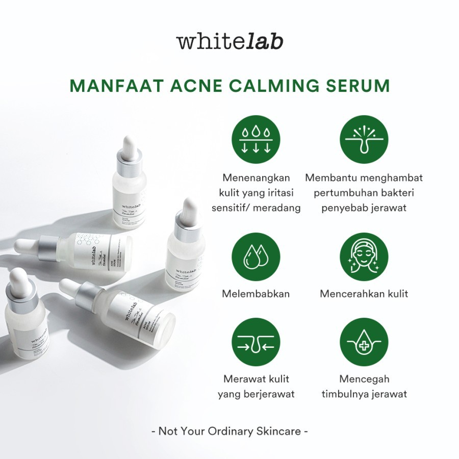 Serum Jerawat Whitelab Acne Calming Tea Tree Cicaa Hexamidine Wajah