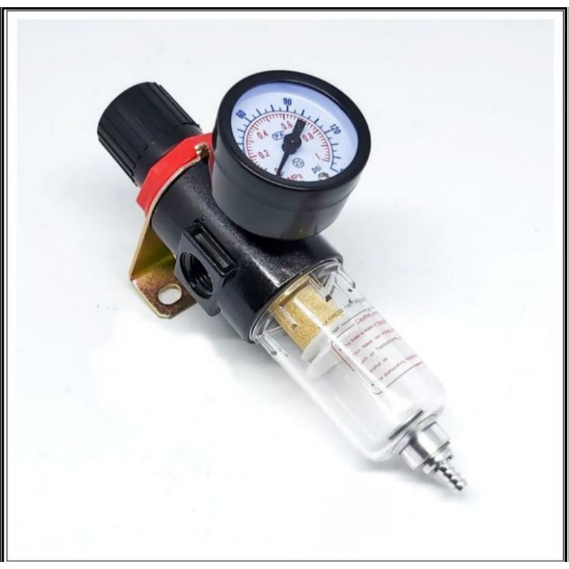 AFR2000 Air Filter Regulator/Regulator Pemisah Air Tersaring/Prosesor Sumber Udara PNP Mollar Single Air Filter Regulator 1/4 Inch - Filter Udara Kompresor