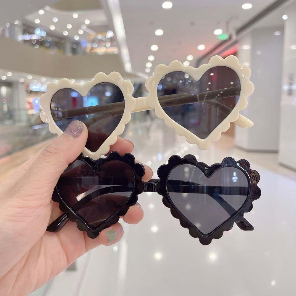 Mxbeauty Heart Kids Sunglasses Lovely Girls Kacamata Matahari Cinta Hati Lucu Pelindung Mata Anak Sunglasses