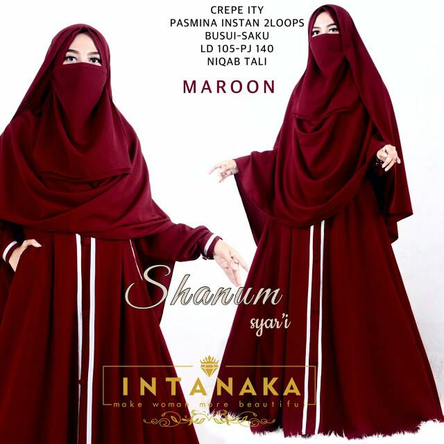 Gamis Muslimah Syari set Shanum dress