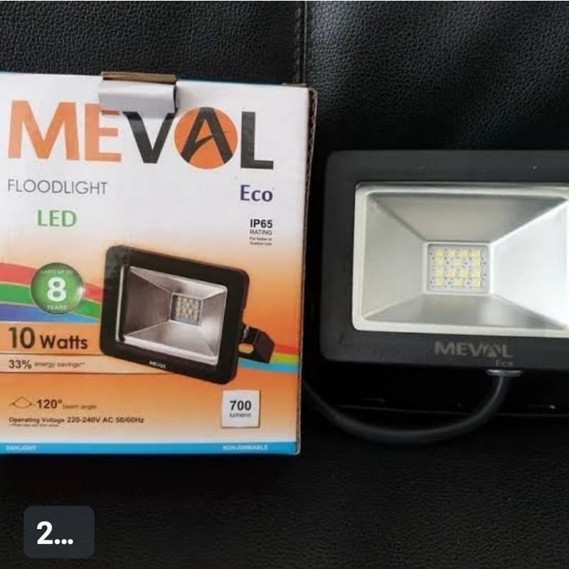 Meval lampu sorot led 10 watt sinar putih#floodlight IP 65#