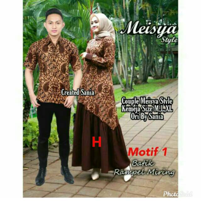 COUPLE GAMIS MEYSA STYLE/ BATIK COUPLE/COUPLE MEYSA/BAJU COUPLE/BAJU COUPLE BATIK/BATIK COUPLE BARU