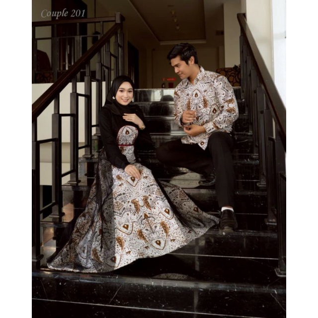 COUPLE 201 BAHAN KATUN TILE BROKAT MAXMARA/BAJU KONDANGAN/BAJU COUPLE/COUPLE GAMIS