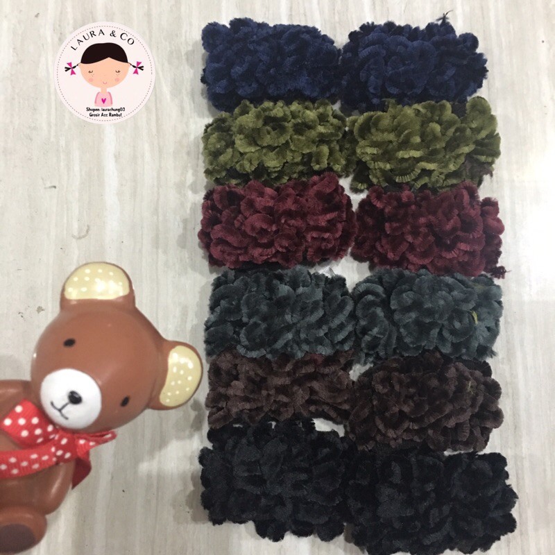 Ikat rambut usus / tali rambut / donat  12pc MT 60-2