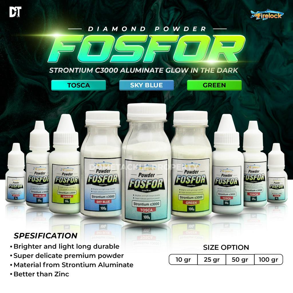 FIRELOCK DIAMOND FOSFOR POWDER | BUBUK POSFOR GLOW IN THE DARK  | 10 25 50 GRAM | BUBUK GID STRONTIU