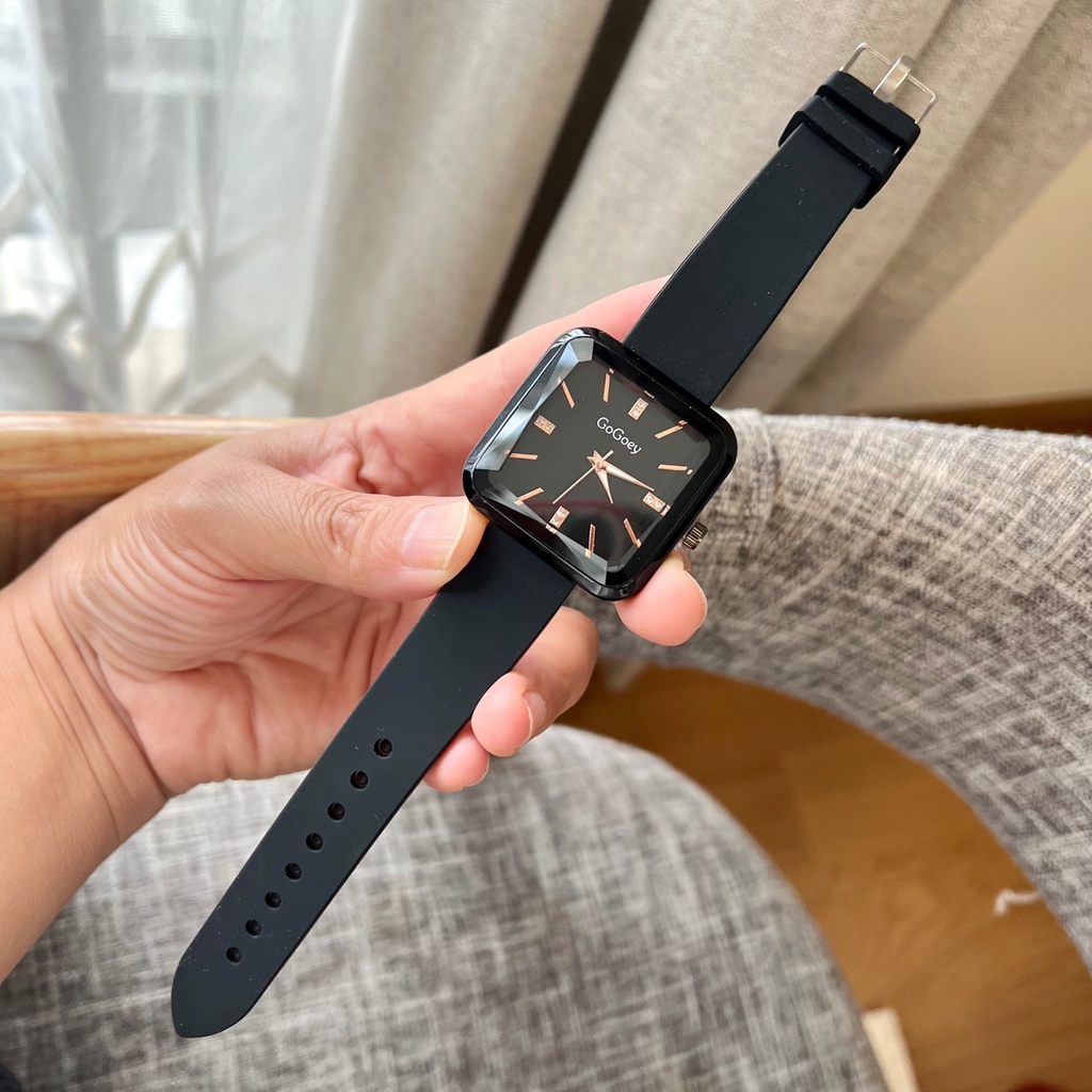 GOGOEY Watch 【100% Ori】【COD】2022 Baru Desain Kecil Square Watch Sederhana Fashion Jam tangan anti air perempuan【With box】1164