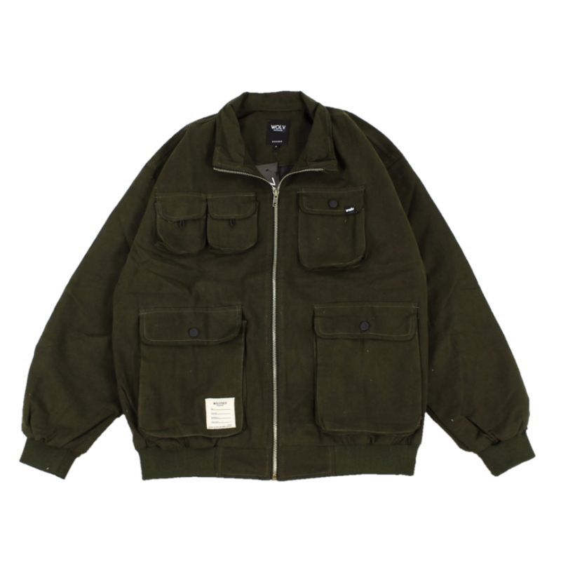 EASTHILL JAKET TRUCKER GREEN ARMY