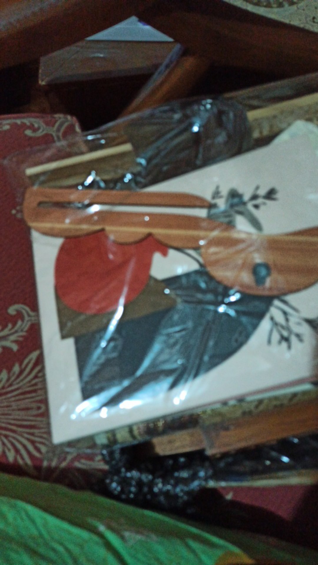 Wooden Projects Kaligrafi Bambu Lafadz Allah Muhammad Bismillah Frame Kayu Jati Wall Decor - Bsam