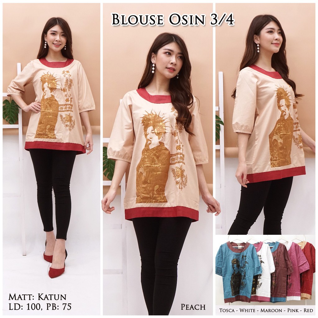 Blouse wanita kombi Gambar Oshin|Bunkashop