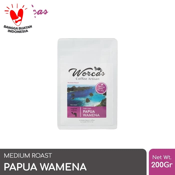 

ge01fgf Kopi Arabica Papua Wamena 200 Gram Medium Roast (Biji/Bubuk) - Kopi Biji Ds20X11