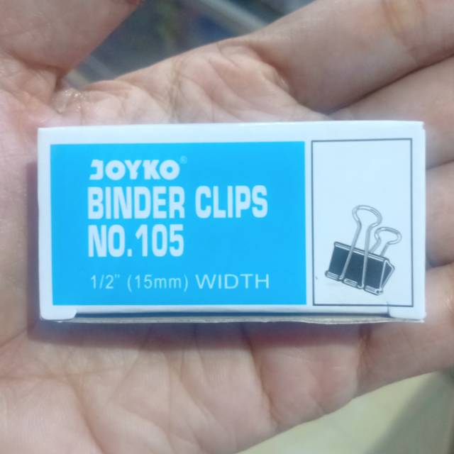 

(40gr) 1pak binder clips joyko no. 105 isi 12 pcs