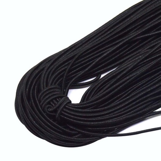 Tali Kur Kecil Elastis 1.5 Mm Hitam Panjang 27 Meter Kur Karet 15 Htm