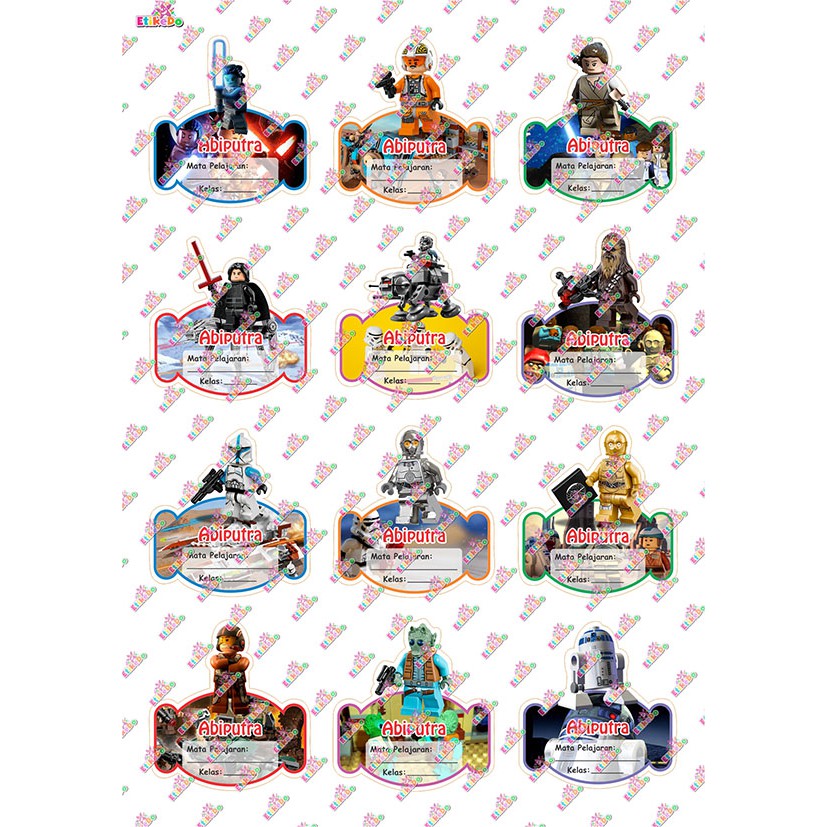 

LABEL NAMA LEGO 48 STIKER - ANTI AIR/ROBEK/LUNTUR -2 Nama LG8L2