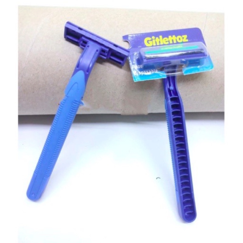 Alat Cukur Kumis dan Jenggot Biru 2 Mata Pisau Shavers Cukuran Bulu TY068 RO3
