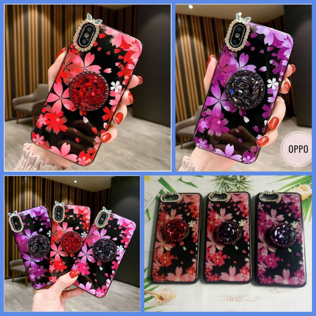 CASE KOREAN SWAROVSKY + POP SOCKET SAMSUNG A20 A30 A50 A30S A50S