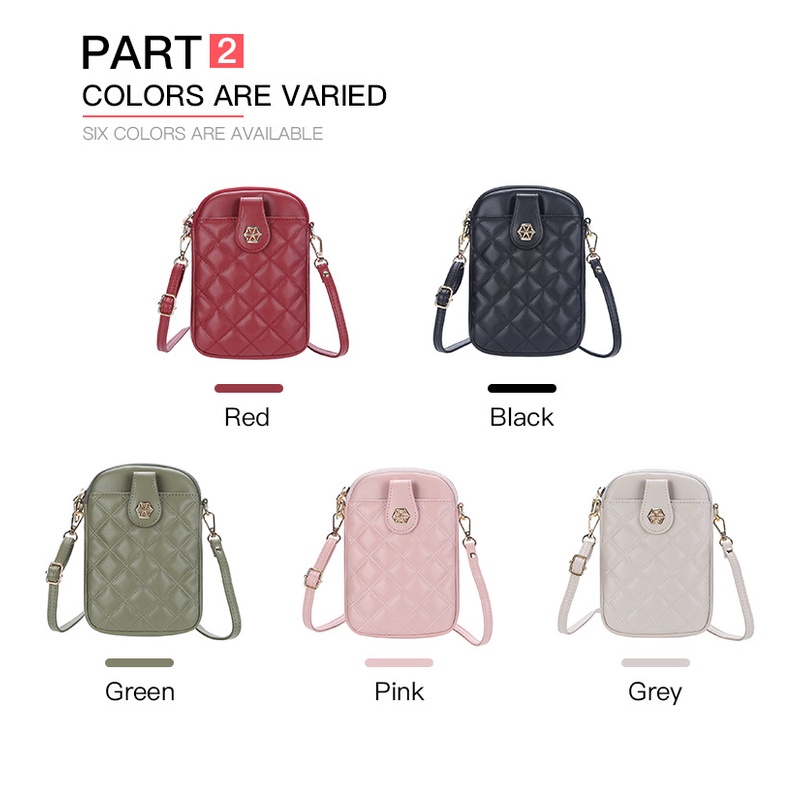 BOISEEN N1890 Tas Selempang Wanita Dompet Panjang Wanita Dompet Handphone Sling Bag WATCHKITE WKOS