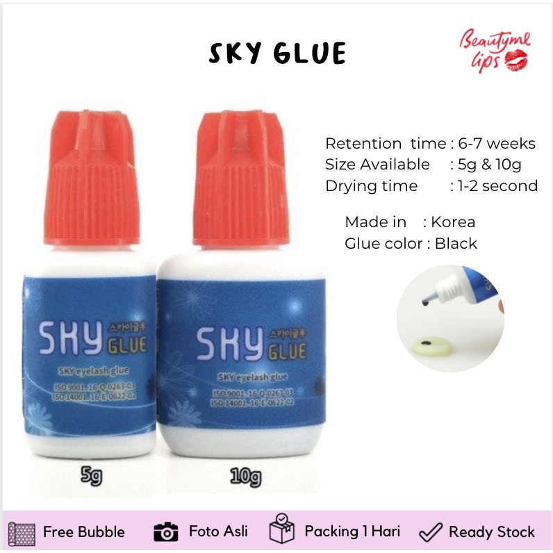 SKY GLUE RED S+ Eyelash Extension 5ml / 10ml bulu mata SKYGLUE / ROSIN TIDAK PERIH