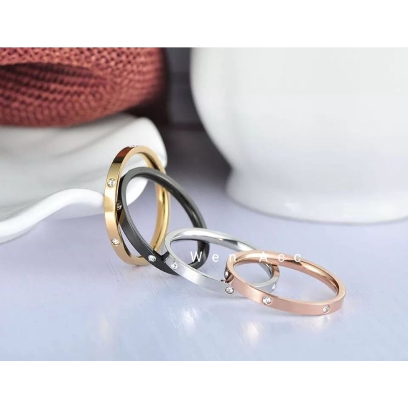 Cincin Fashion Titanium Import Wanita X6