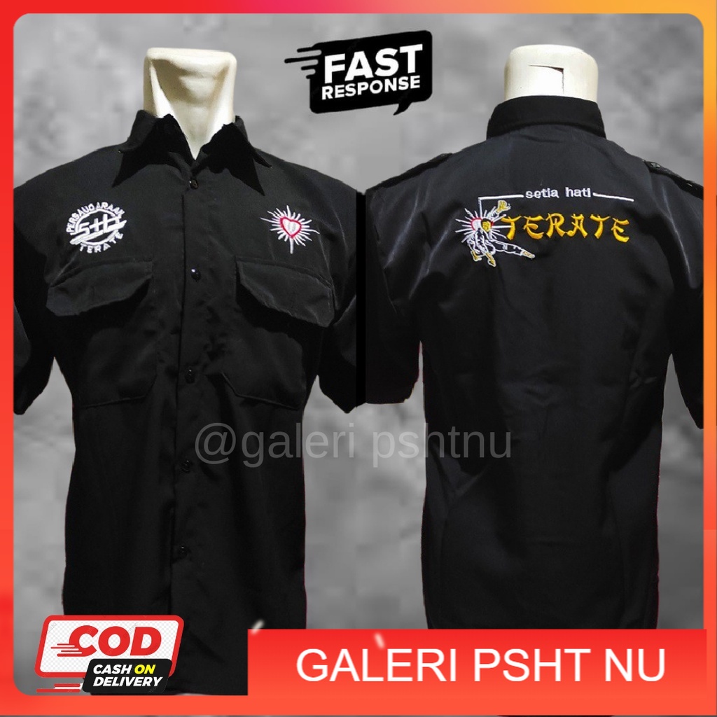 KEMEJA TEMU ROSE - KEMEJA PSHT BORDIR - KEMEJA PSHT BORDIR TERBARU- KEMEJA PSHT- HEM PSHT- BAJU PSHT