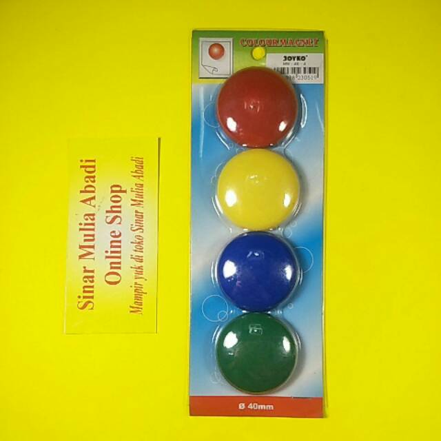 

Magnet Bulat 40 mm / Blister isi 4 pcs Magnet Whiteboard