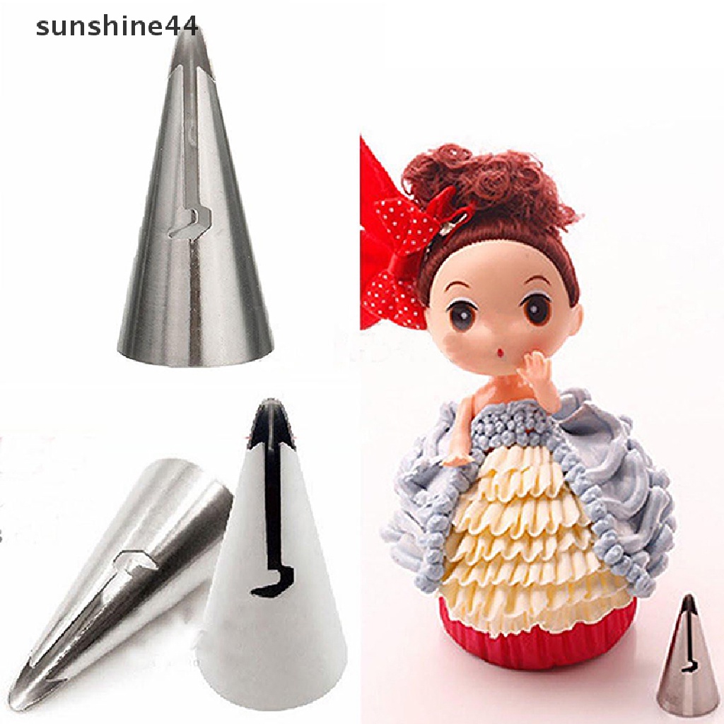 (Sunshine) 7pcs / lot Spuit Piping Icing Bentuk Boneka Bobbi Korea Bahan Stainless Steel 7pcs Nozzle Icing Bahan Stainless Steel Untuk Dekorasi Kue Pernikahan