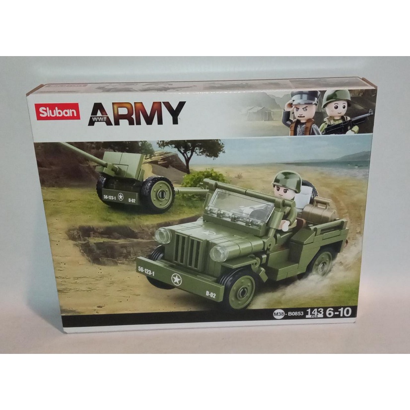 Sale Mainan: Sluban Bricks Army Wully Jeep Original