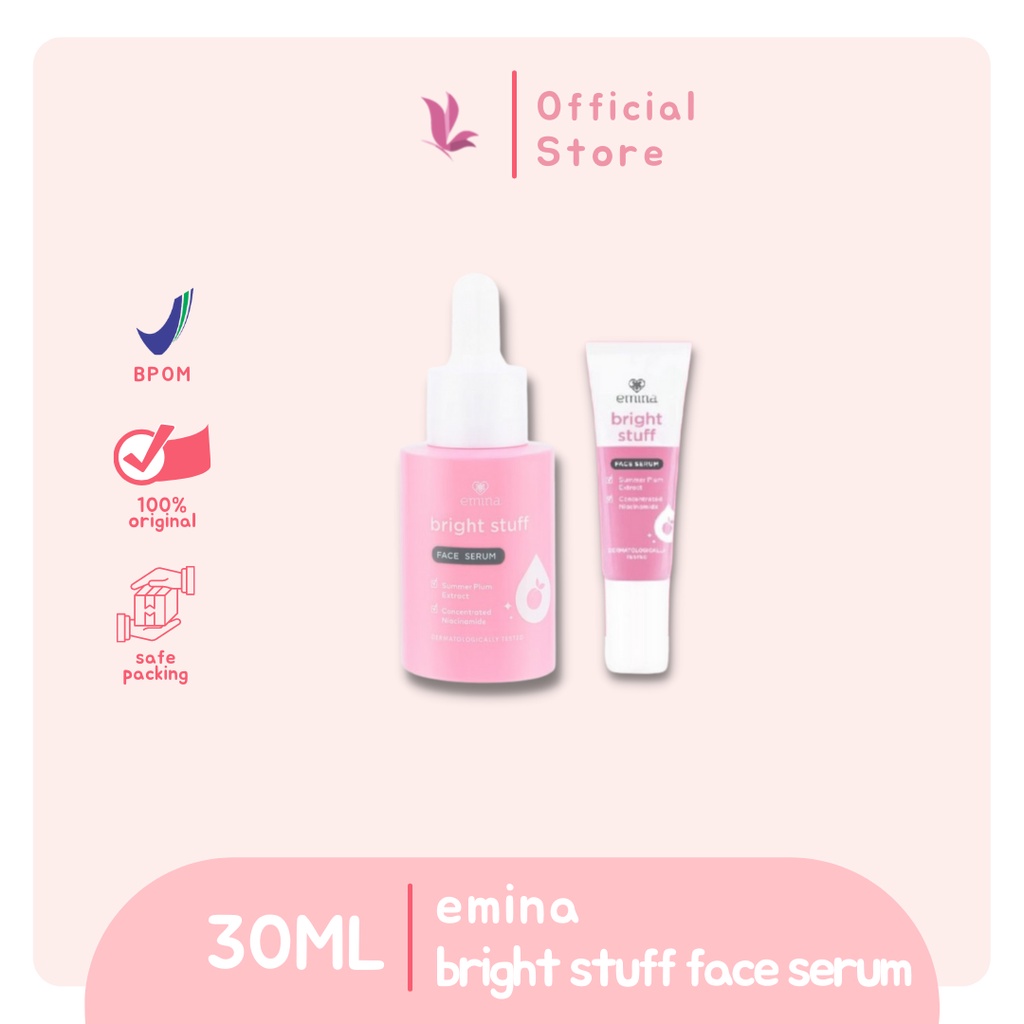 Emina Brightstuff Face Serum 30ml & 7.5ml / Serum Emina