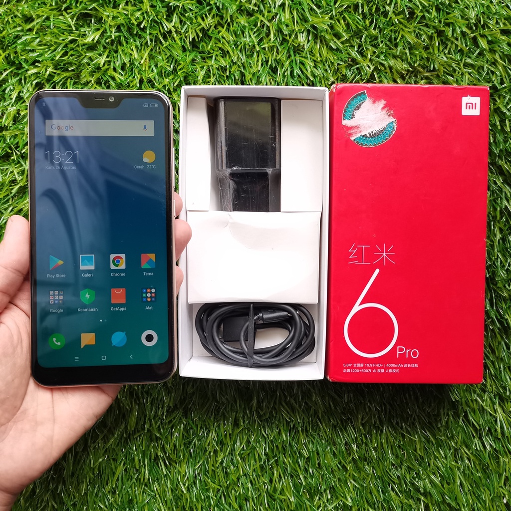 HP SECOND XIAOMI REDMI 6 PRO 4/32GB FULLSET NO HEADSET SECOND SEKEN BEKAS