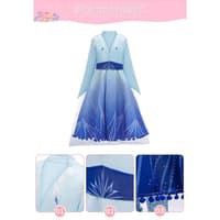 TBI Kostum Frozen 2 Elsa Anna Jubah Bulu Gaun Beku Disney Dress Princess