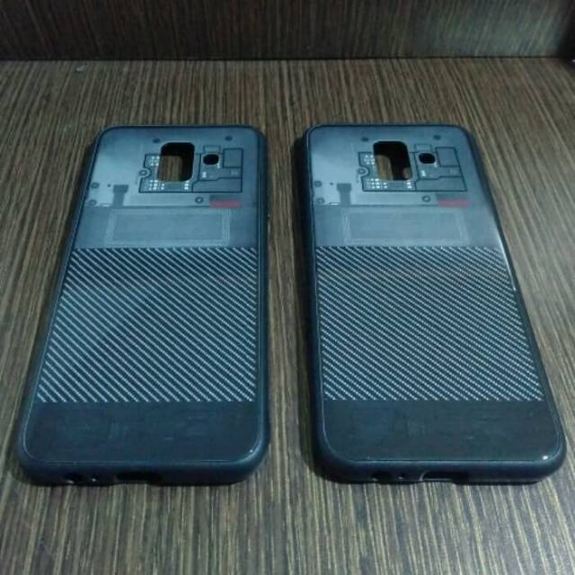 SAMSUNG J4 2018 BACK CASE TEMPERED MACHINE CASE GLASS MESIN EXPLORER