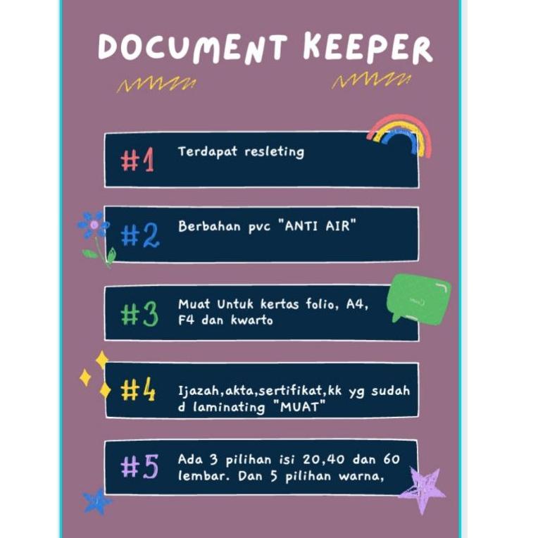 

[PRODUK SQLTM] [ BISA COD ] Dokumen keeper/ map dokumen/ map resleting anti air LQF
