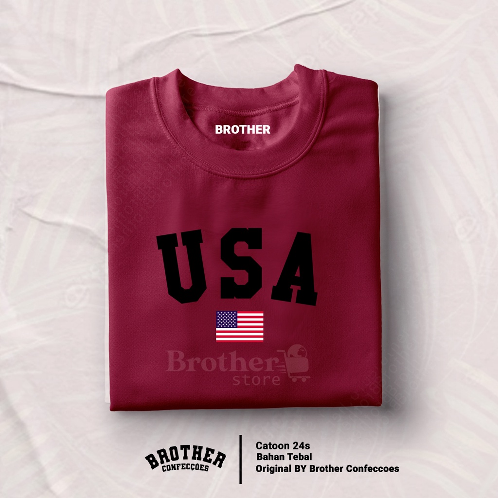 Brother Store Kaos Distro Pria - Cewek Cowok - USA