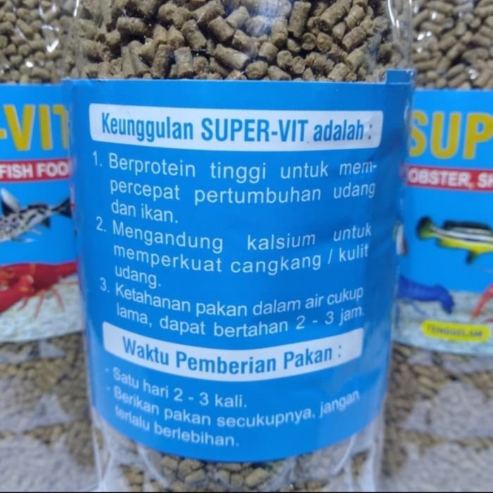 AKARI - SUPER VIT Pelet Lobster Udang dan Ikan Dasar Sinking 250 Gram