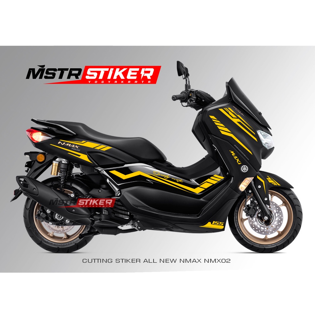 STIKER ALL NEW NMAX HITAM 2021 CUTTING STIKER NMAX02
