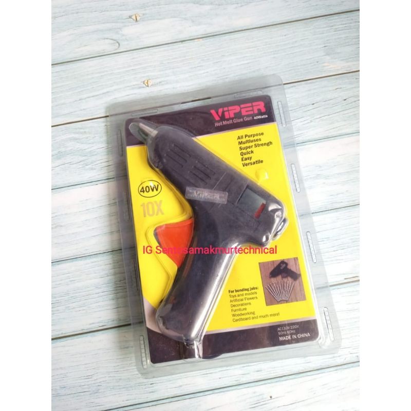 VIPER 40 WATT Hot Melt Glue Gun Alat Lem Tembak Bakar 40W