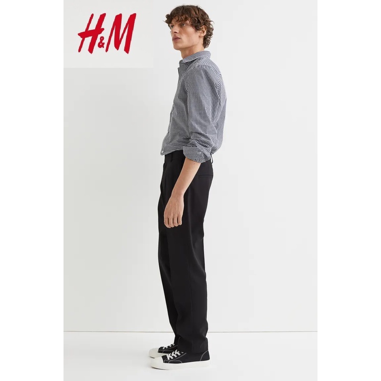 H&amp;M Celana Regular Fit Suit Pants Jas Kantor Formal Original