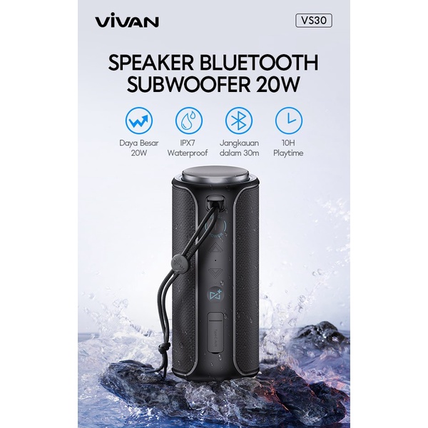 Vivan VS30 Wireless Bluetooth Speaker Ultra Bass+ 20W Waterproof IPX7