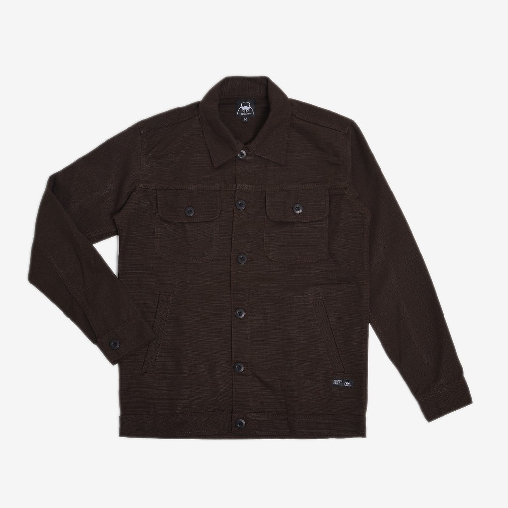 Chester Jacket 2 0 Dark Brown Canvas Solid - Breyco Jaket Chester