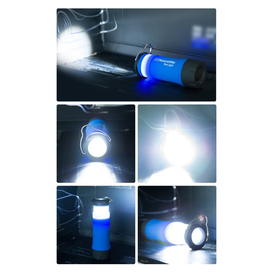 【Warna Dipilih】 Lentera Mini + Senter` Zoom &amp; Flash` 3 Mode` Baterai Portable Emergency LED` Lampu Emergensi Batre Camping Darurat