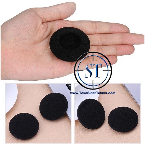 2 Pcs Busa Soft Foam Sponge Sepasang Cover Earbud Earpad Headphone 50mm-60mm