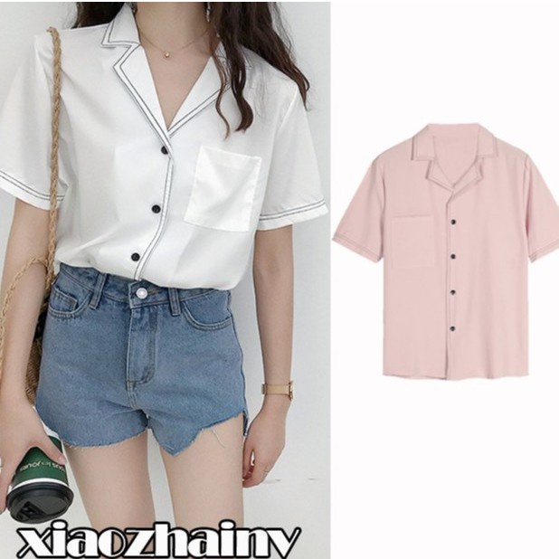 Kemeja Vintage Korea Kem Casual Vintage