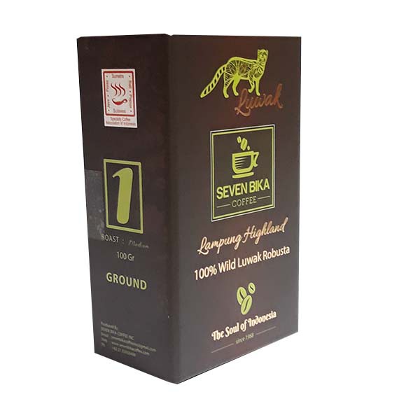 

Seven Bika Coffee Lampung Wild Luwak Robusta (Bubuk/Biji) 100 gr