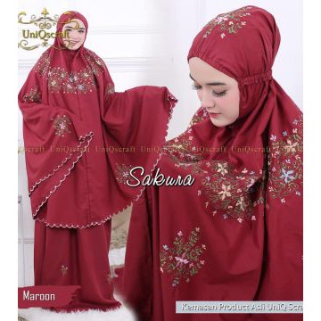 Mukena Katun Bordir Sakura Premium/Harga Grosir/Best Seller/Bisa COD