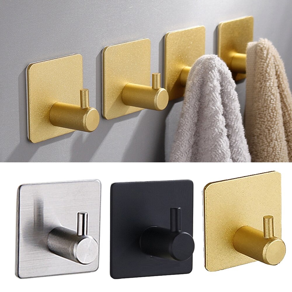 Gantungan Dinding Premium Besi anti karat kuat beban berat gantungan baju capstok kamar mandi Kapstok toilet Hook Hanger Stainless Steel Hook Wall Hook Towel Hook For Bathroom Stainless Steel Coat Hook Rustproof Hook Hanger Bathroom Accessories WC