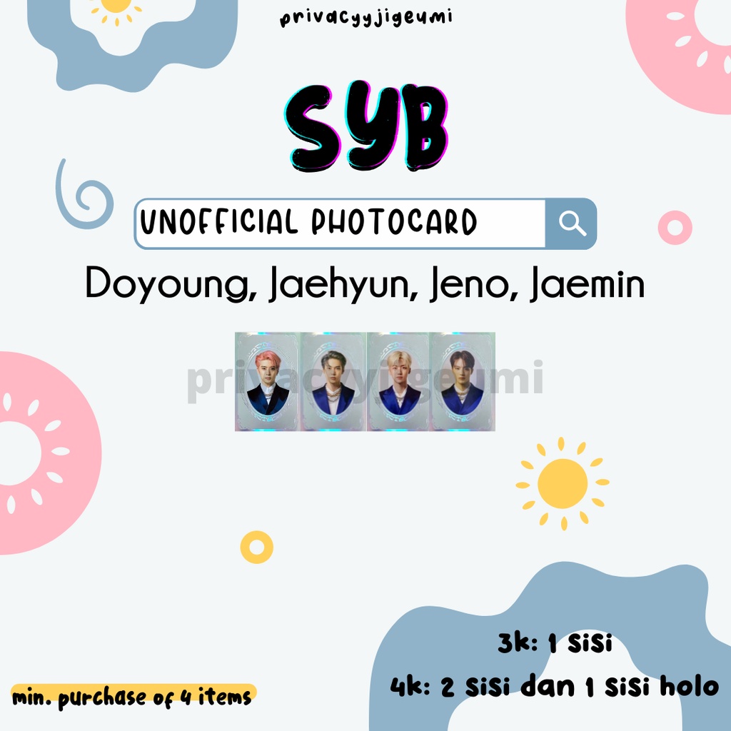 [READY] PHOTOCARD PC NCT U RESONANCE SYB JAEHYUN DOYOUNG JENO JAEMIN