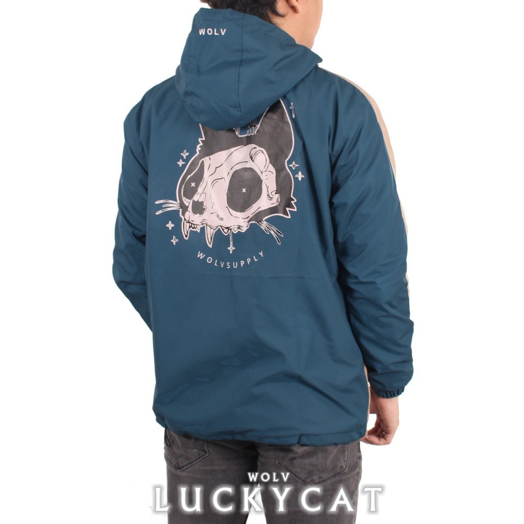 AKN - JAKET OUTDOR PRIA ANTI AIR / JAKET LUCKY CAT ANTI ANGIN / JAKET MOTOR ORIGINAL DISTRO WOLV